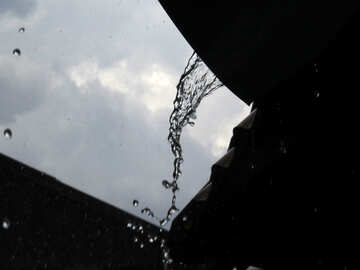 Agua de lluvia desde el techo №22323