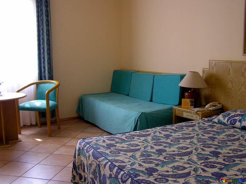 Una habitación con un sofá cama adicional №22059