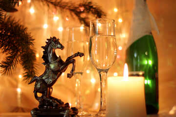 Christmas tree with horse №24678