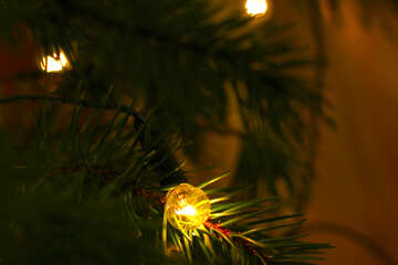 Christmas garland on Christmas tree №24562