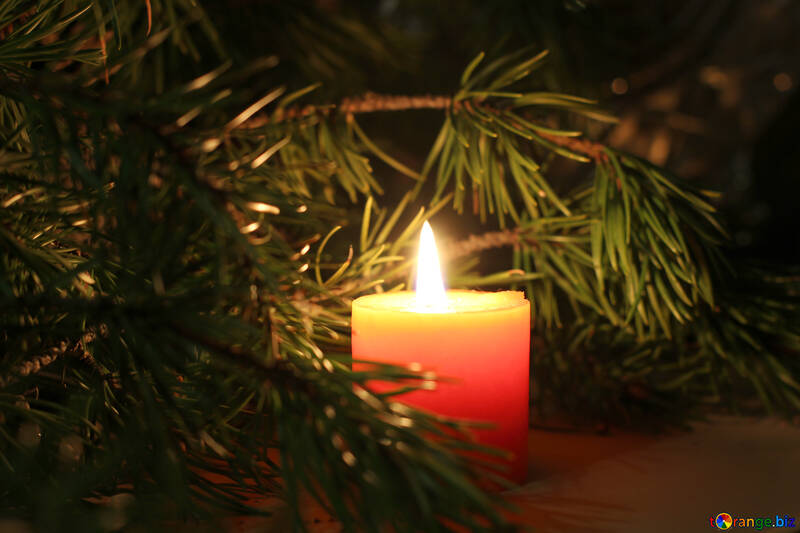Christmas desktop wallpaper with candles №24632