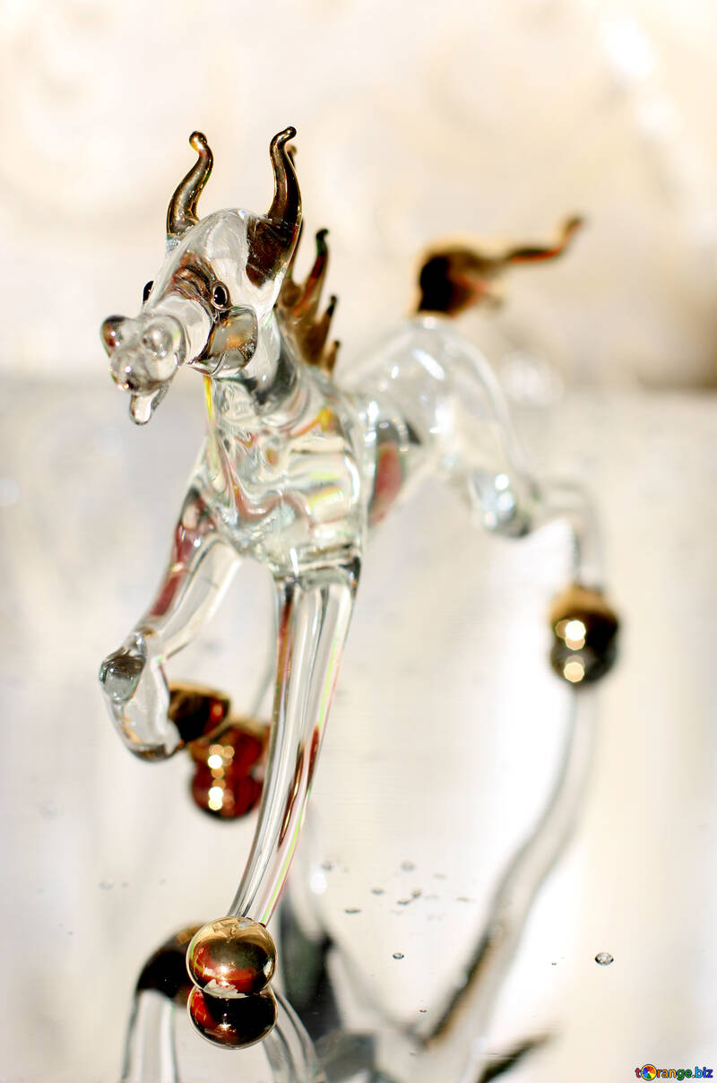 The figure of horse from glass №24524