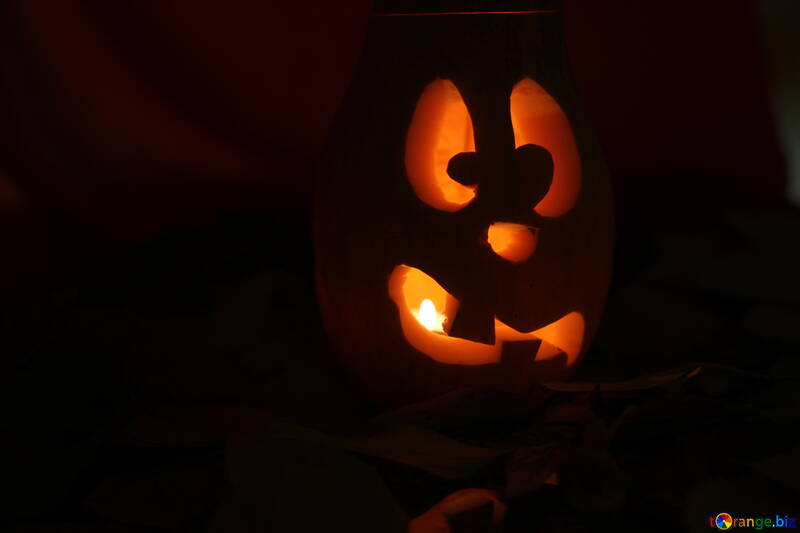 Bild Halloween Kürbis Lampe №24242