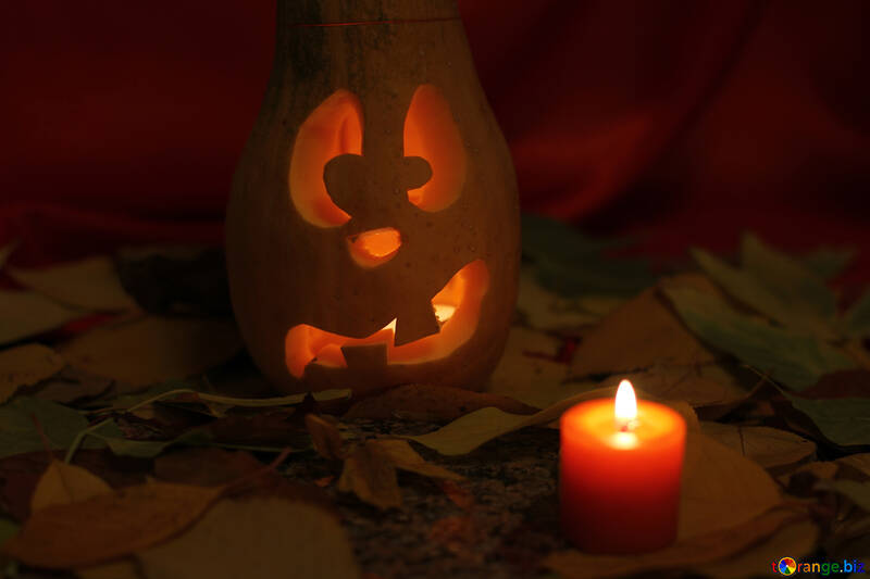 Lampada halloween zucca foto №24246