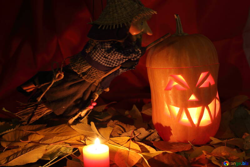 Picture pumpkin lamp for witches №24333