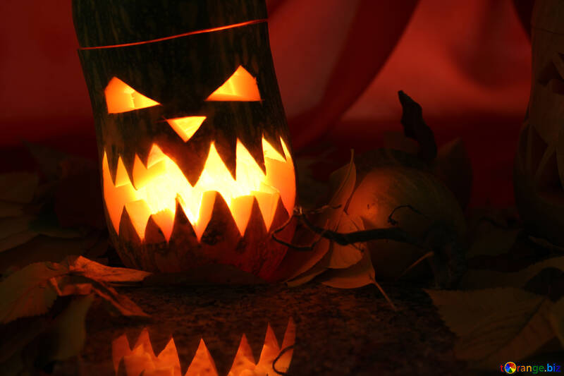 Festive pumpkin on Halloween №24292