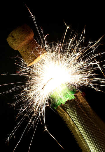 Champagne with sparkler №25602