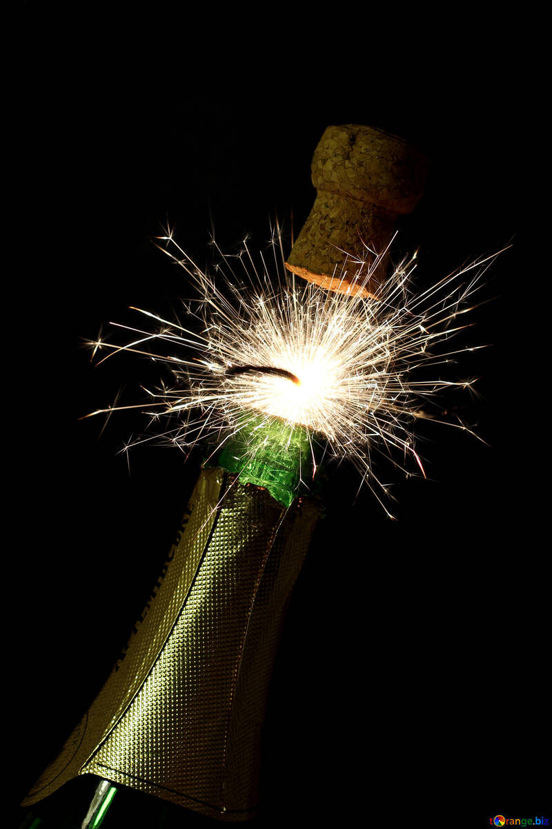 Sparkling fire with champagne №25601