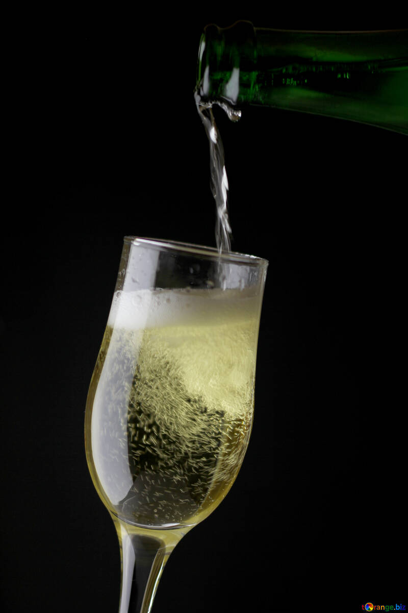 Champagne is poured into glass №25747