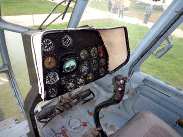 In the cockpit of the helicopter №26521