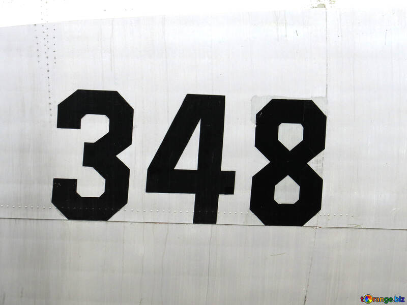 Цифра 348 авіаційний шрифт №26348