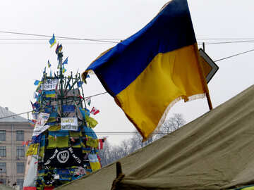 Revolutionary Christmas tree in Ukraine in 2013 №27909