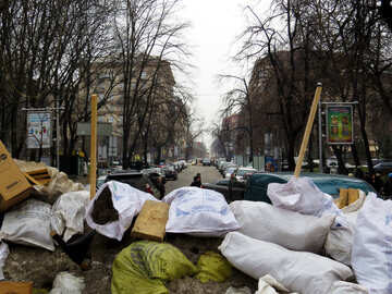 Rue barricadée à Kiev №27929