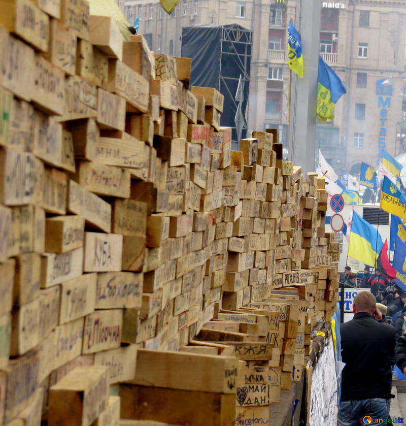 ウクライナの抗議の壁 №27786