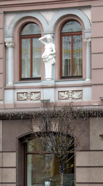 Christmas garland on the facade №28044