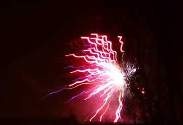 Feuerwerk über dem Wald №28129