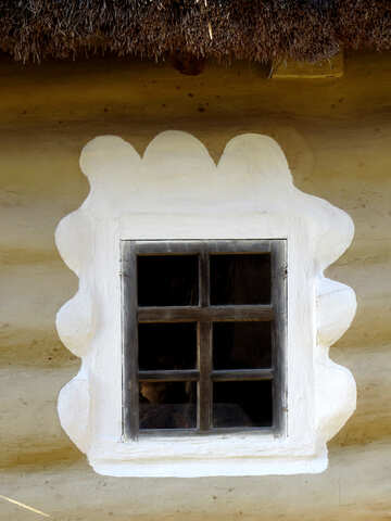 Текстура старое окно в деревянном доме №28636