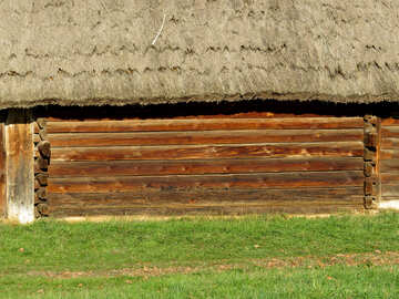 Текстура стена деревянного дома №28577