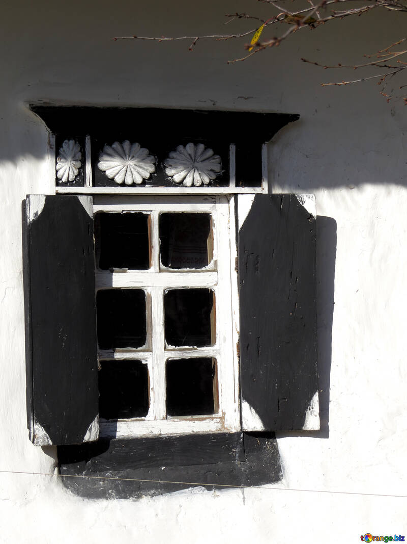 Window with black shutters №28650