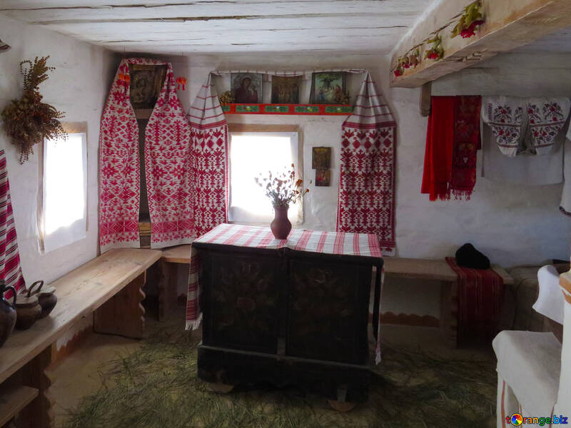 Interior Ukrainian hut №28935