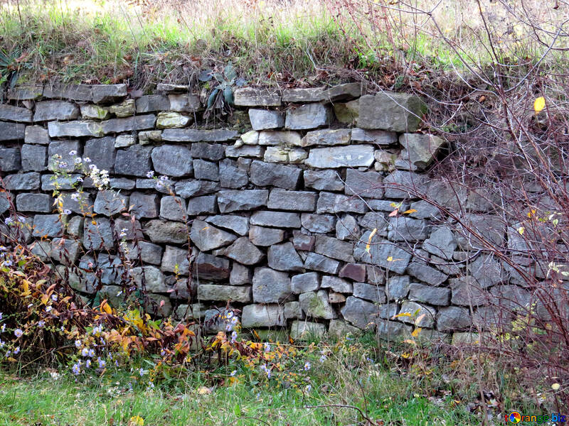 Texture of stone retaining wall №28534