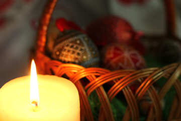 Candle and easter eggs №29678