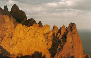 Pôr do sol nas montanhas da Crimeia №29192