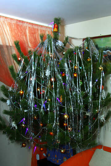 Christmas tree with rain №3944