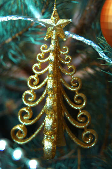 Christmas tree made of gold №3936