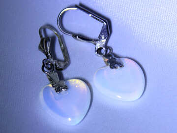 Earrings for the favorite on Valentine`s Day. №3596