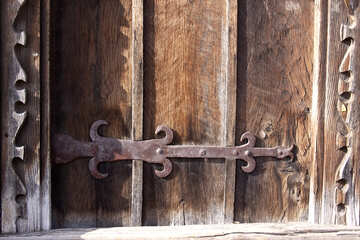 Antique wrought door hinge  №3175