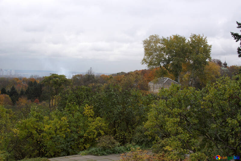 colinas de Kiev, en otoño el follaje de otoño  №3328