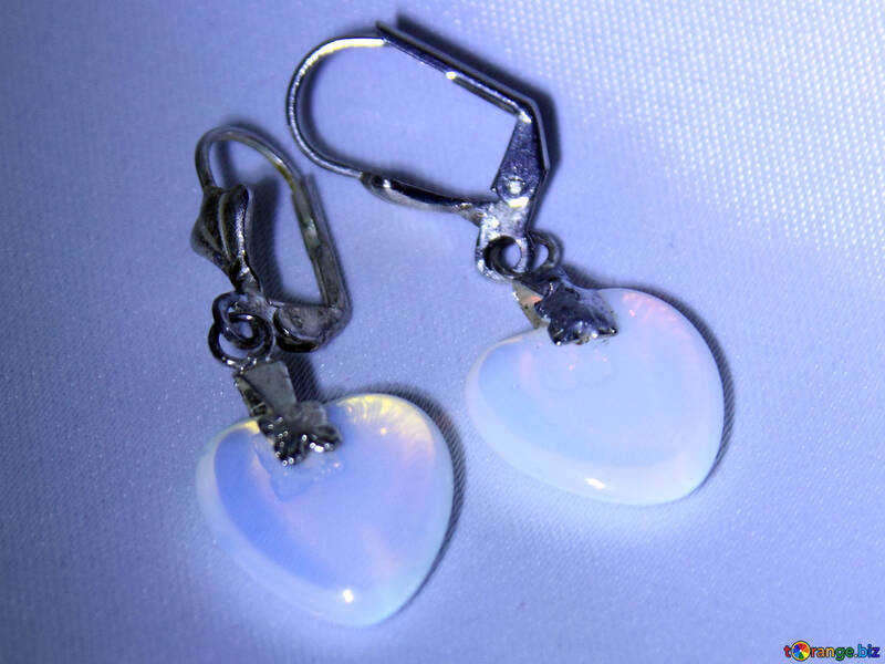 Earrings for the favorite on Valentine`s Day. №3596