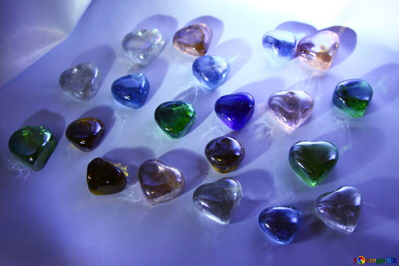 Multi-colored hearts №3664