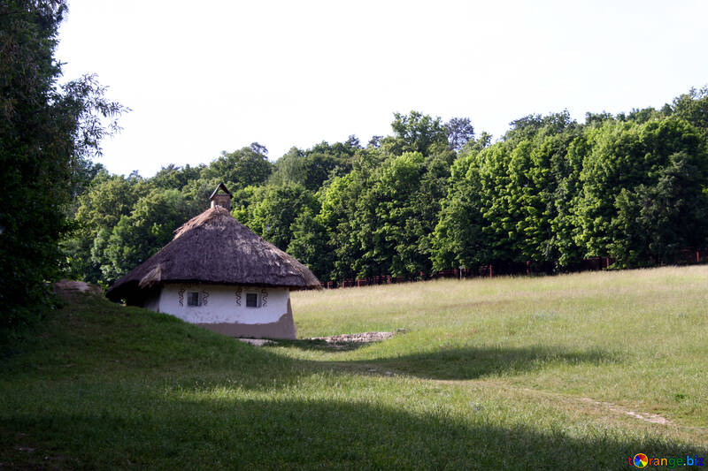  Landschaft mit der alten Hütte  №3287