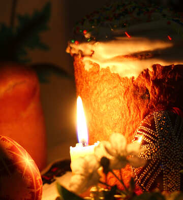 Burning candle and the Easter №30079