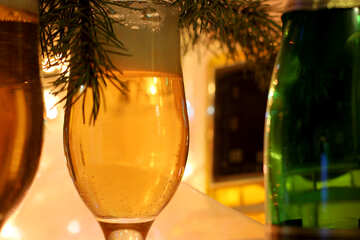 新しい年飲み物グラスワイン №30978