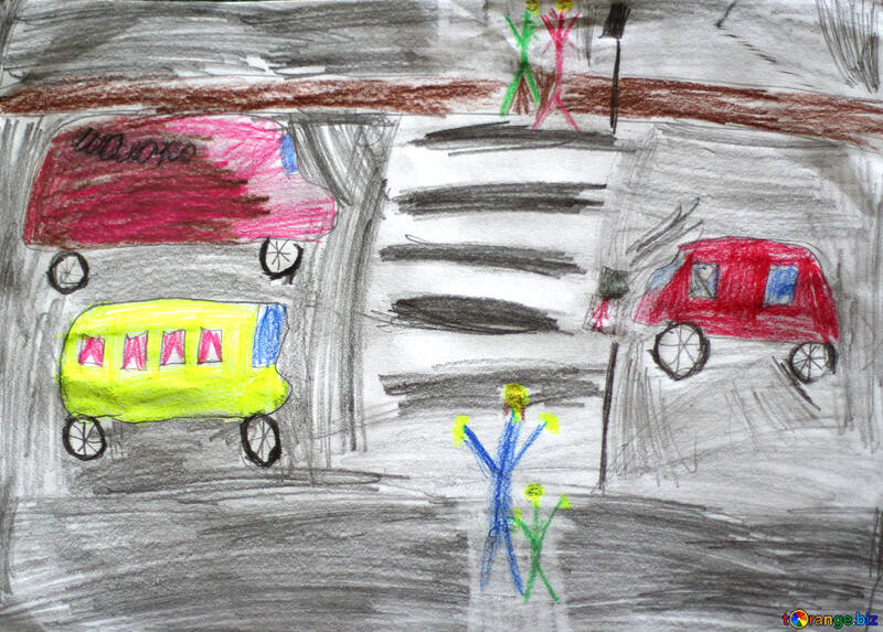 Kinder Bild über die Verkehrsregeln №30468