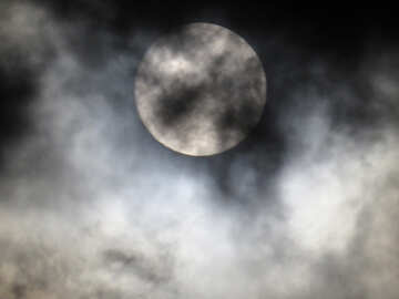 Sky Moon clouds №31509