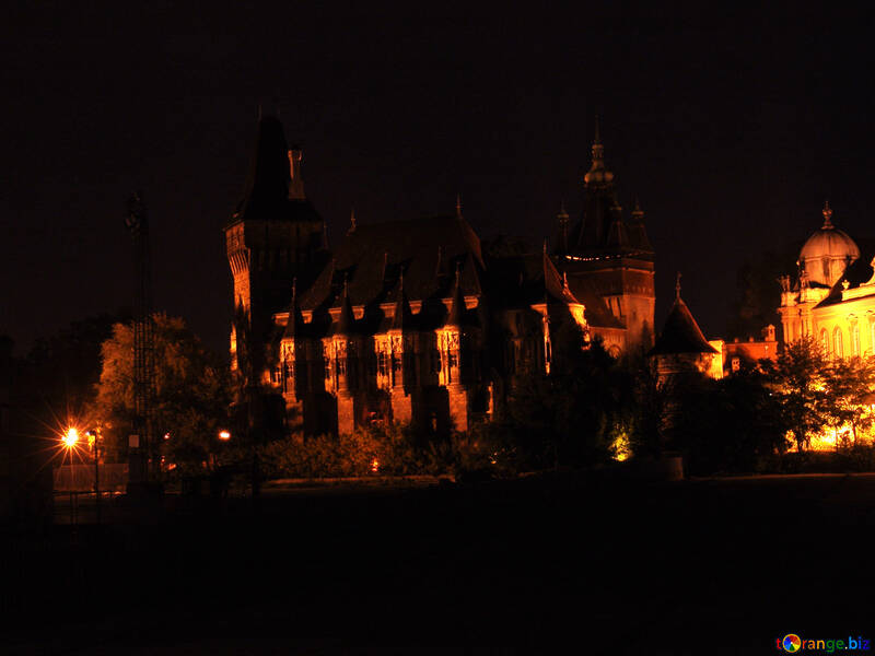 An ancient castle at night №31867