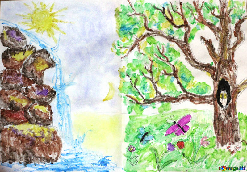 Live and not wildlife children`s drawing №31405
