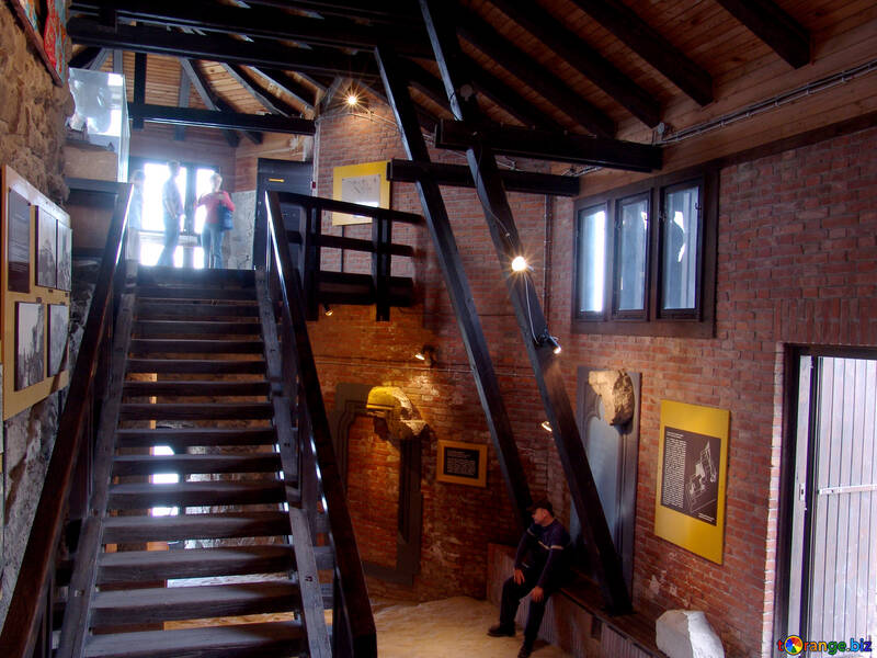 The wooden staircase to the second floor №31823