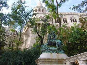 La scultura della St George Budapest Ungheria №32002