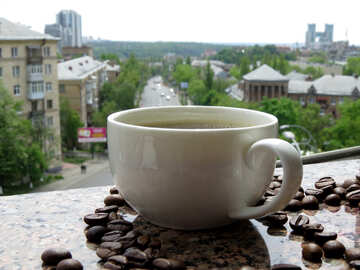 Café with urban landscape №32201