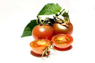 Tomaten, die isoliert auf weißem Hintergrund №32901