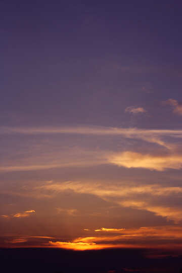 Nuages au coucher du soleil №32423