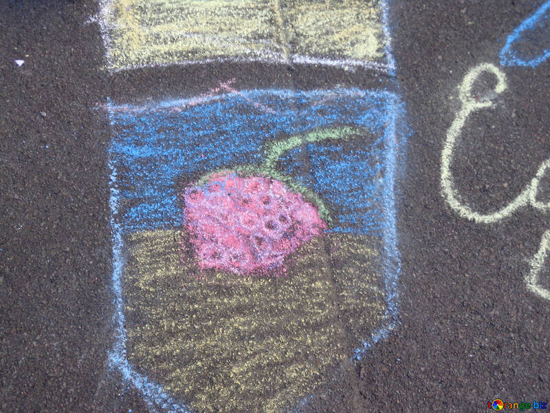 Kids drawing chalk Berry №32572