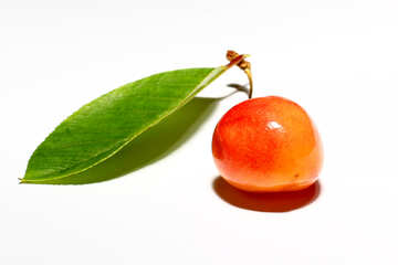 Yellow cherries isolated №33195