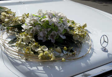 Bouquet wedding car decoration №35773