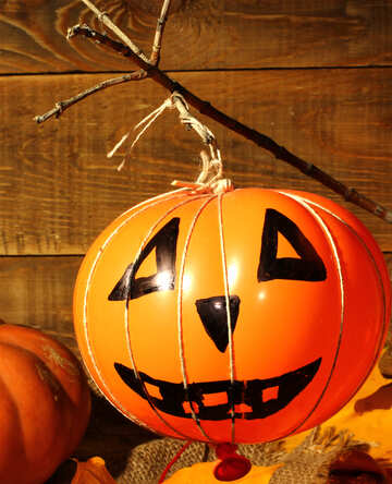 Halloween pumpkin from the ball №35403